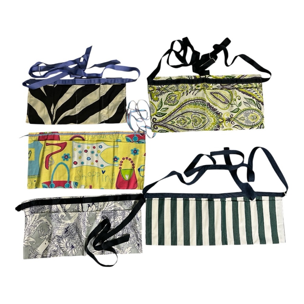 Handmade Apron Bundle of 5 aprons Variety of sizes
And colors
